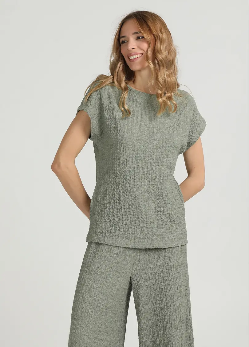 Комплект з жатої тканини WHISPERED FOLDS 5123/260 mint green (зелений)