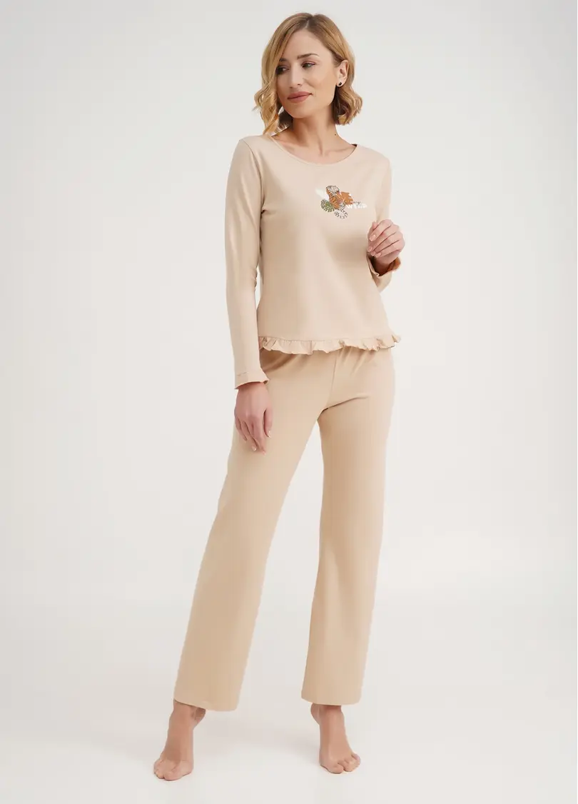 Бавовняна піжама комплект AMOUR 5336/010 beige (бежевий)