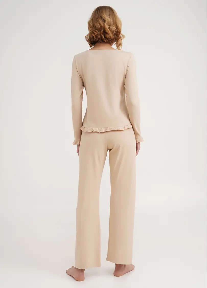 Бавовняна піжама комплект AMOUR 5336/010 beige (бежевий)