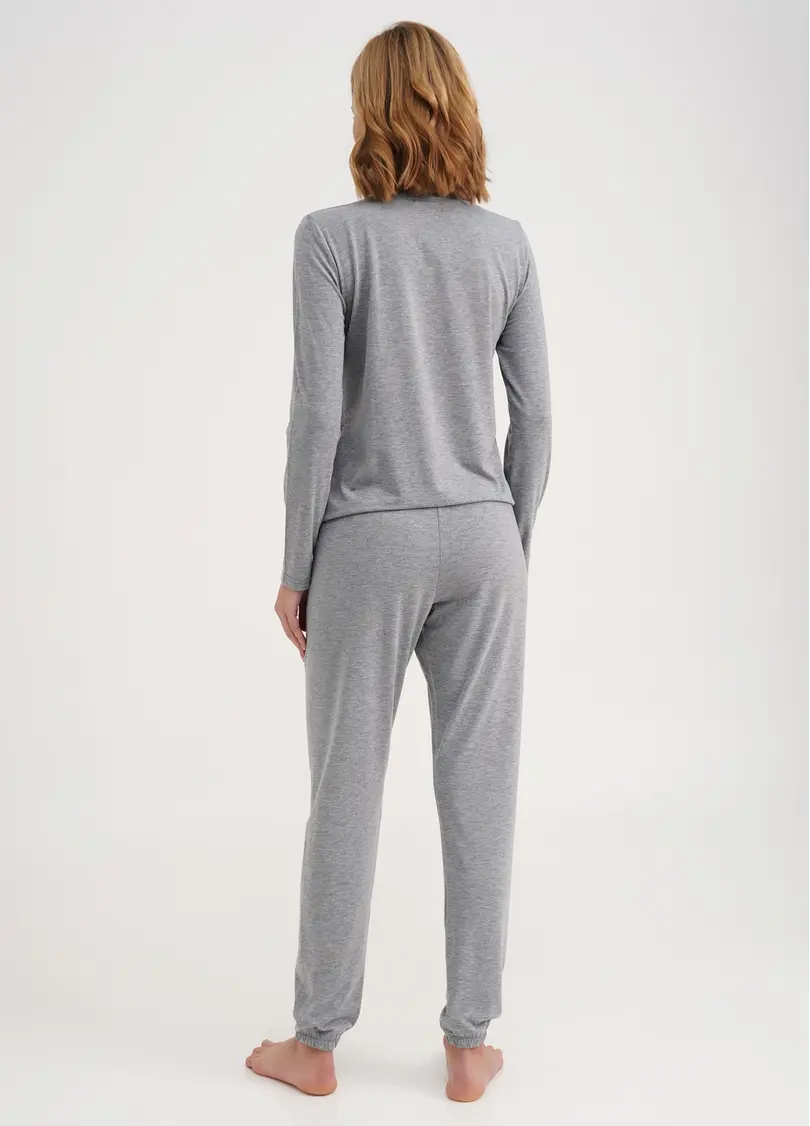 Комплект піжами з віскози COMFORT STYLE 5323/030 light grey melange (сірий)