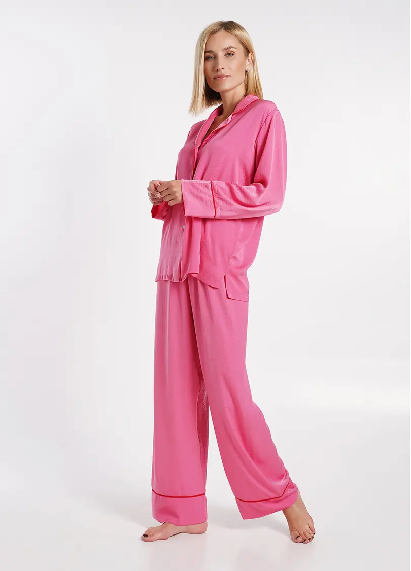 Шовкова піжама сорочка та штани FLORENCE 5507/050 pink (рожевий)