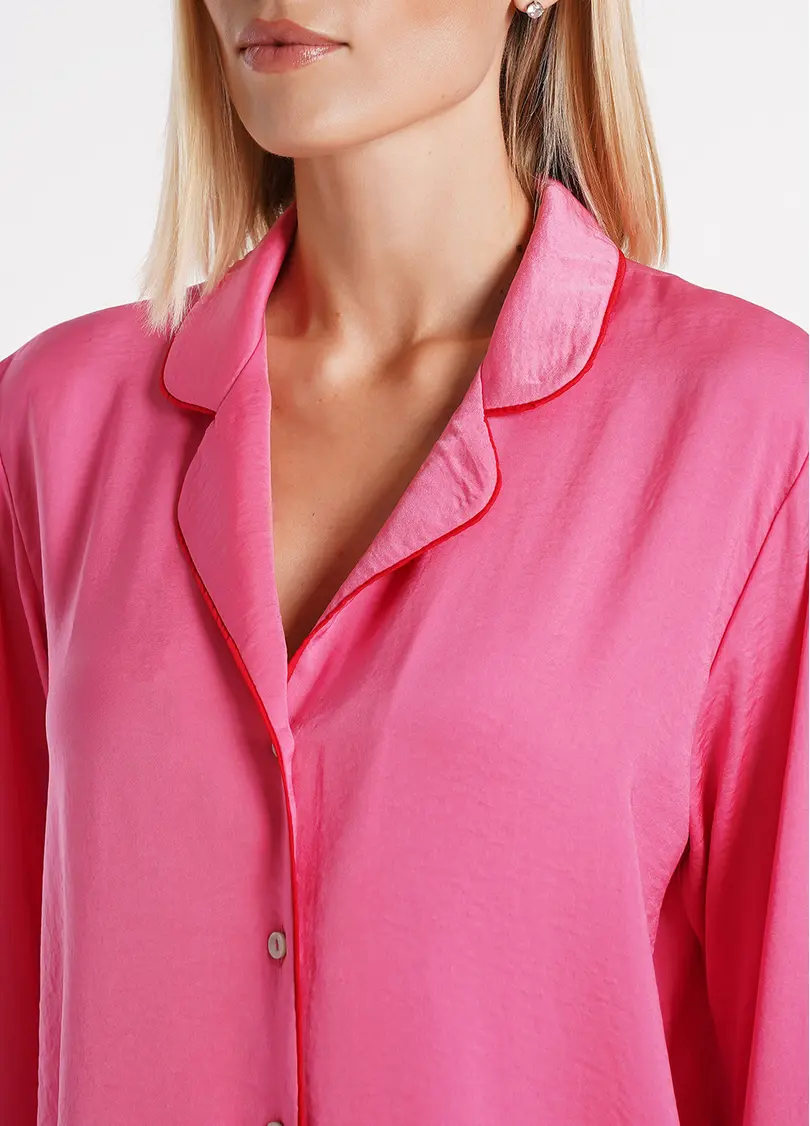 Шовкова піжама сорочка та штани FLORENCE 5507/050 pink (рожевий)