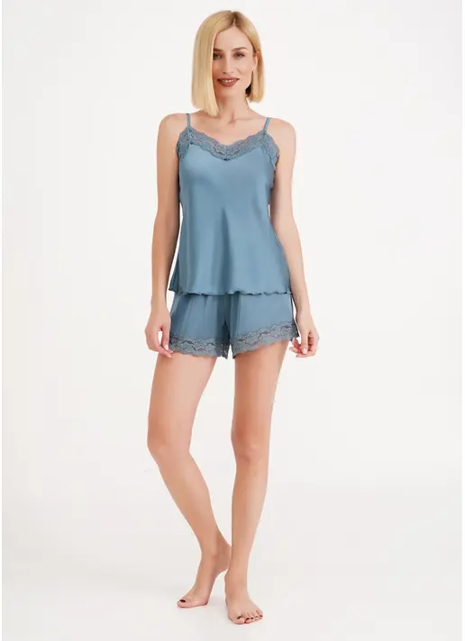 Комплект піжами з шортиками HELENA 6007/051 turquoise (зелений)