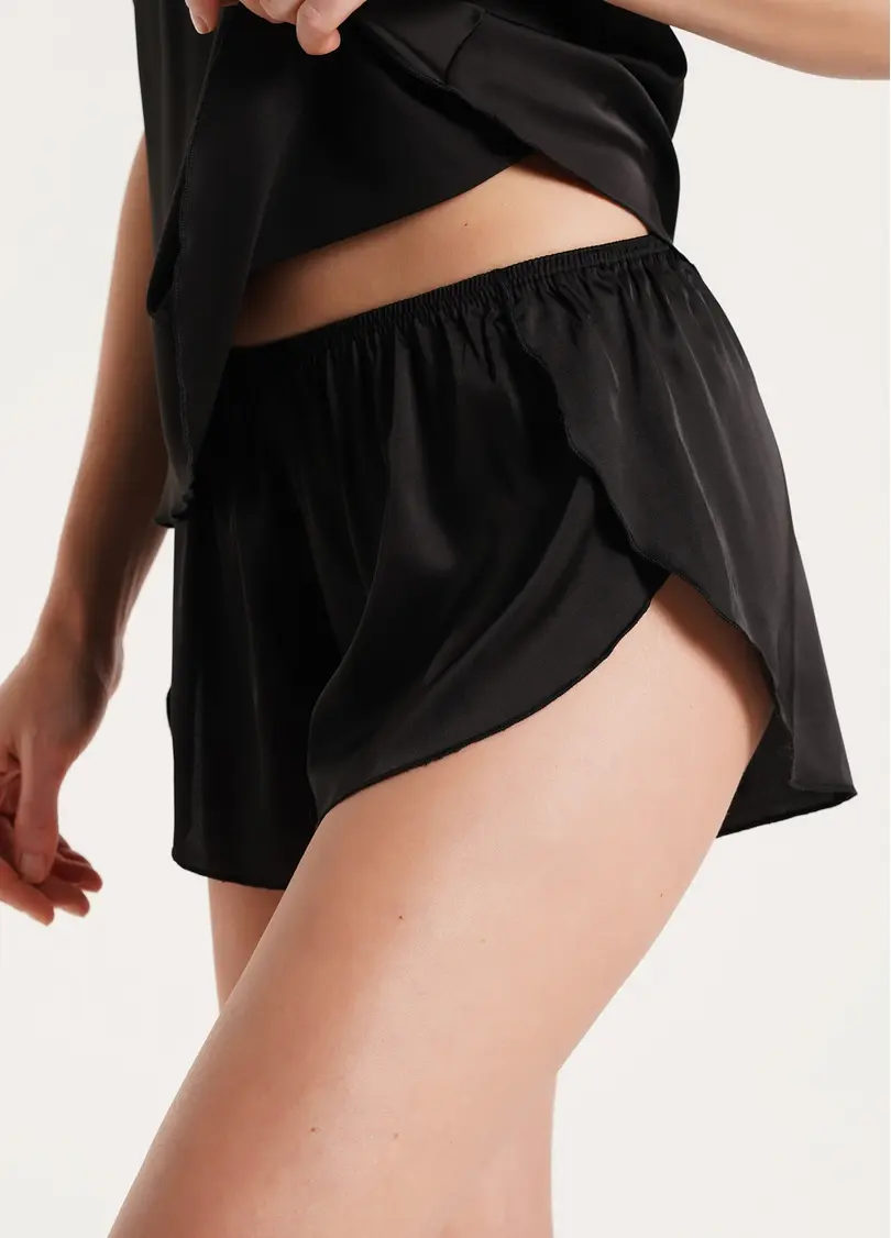 Шовкова піжама з шортиками HELENA 6025/051 black (чорний)