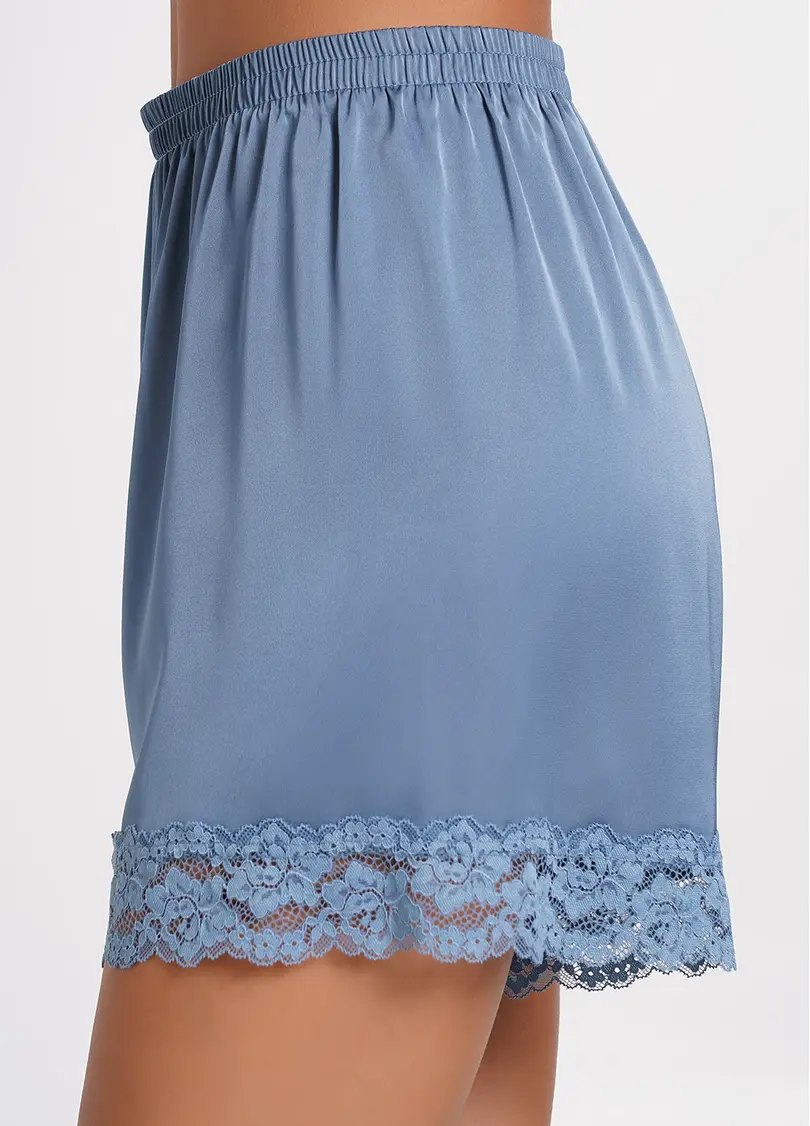 Піжама шовкова з мереживом HELENA 6602/051 smoky blue (блакитний)