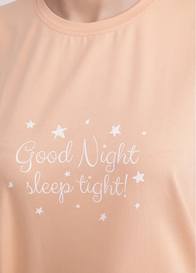 Піжама бавовняна комплект LUNAR REVERIE 6129/010 peach/print (помаранчевий)