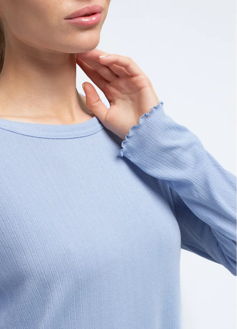 Піжама з ажурного трикотажу MALLOW 5346/310 cornflower blue (блакитний)