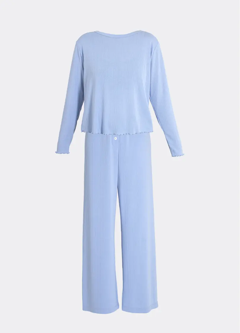 Піжама з ажурного трикотажу MALLOW 5346/310 cornflower blue (блакитний)