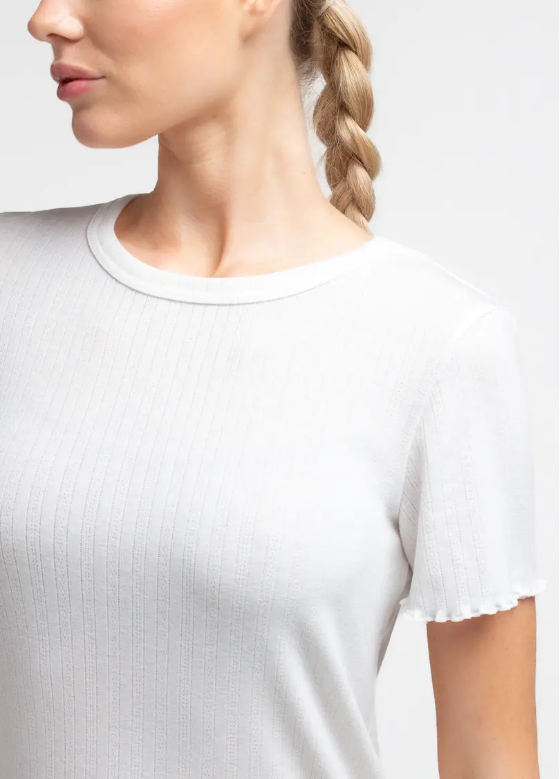 Коротка піжама з ажурного трикотажу MALLOW 6131/310 milk (білий)