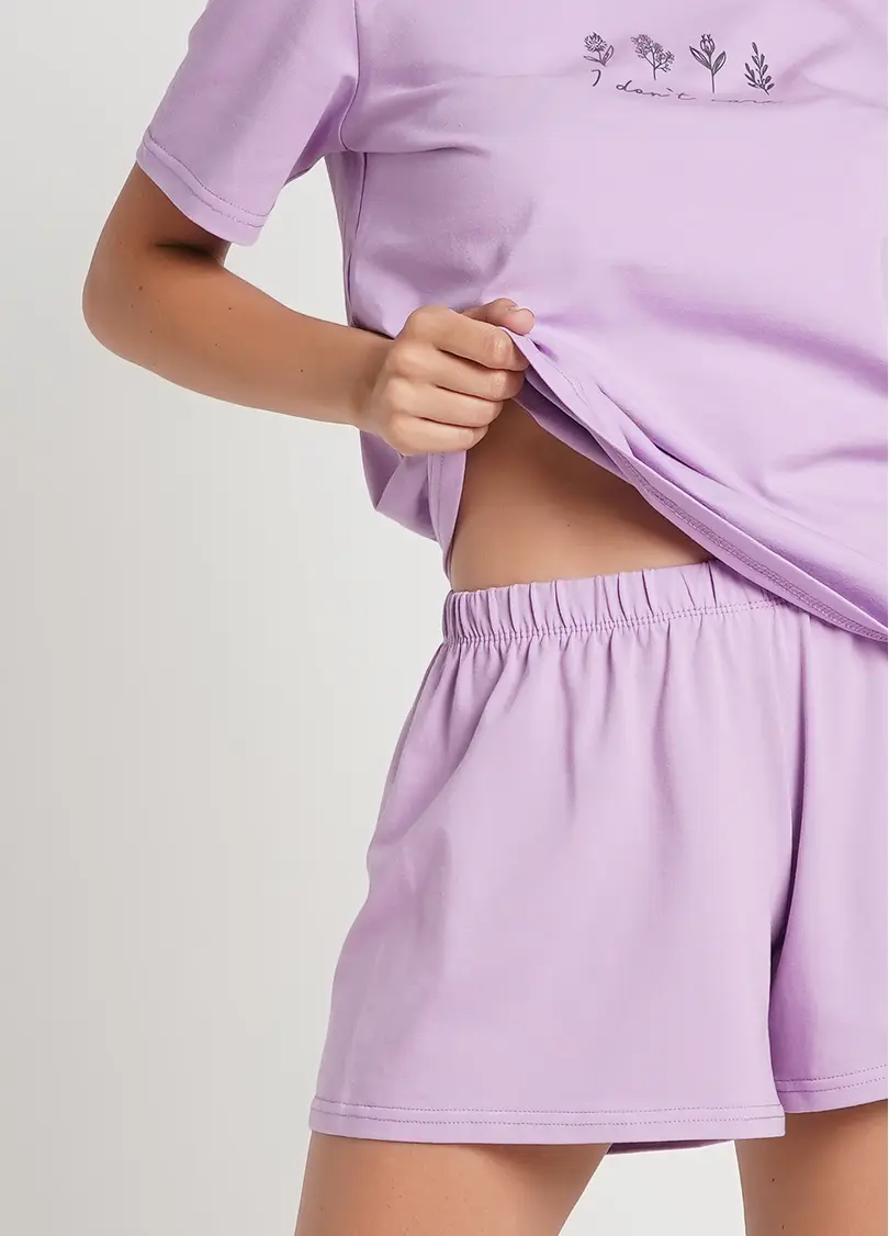 Комплект піжами футболка та шорти SPRING FLOWERS 6122/010 lilac (фіолетовий)