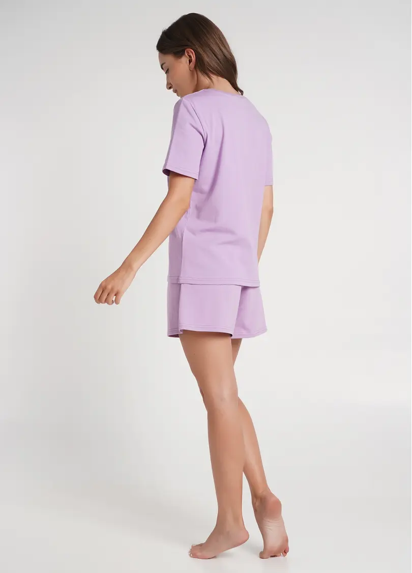 Комплект піжами футболка та шорти SPRING FLOWERS 6122/010 lilac (фіолетовий)