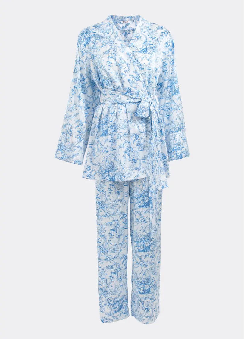 Шовкова піжама TOILE SILK 5512/050 (блакитний)