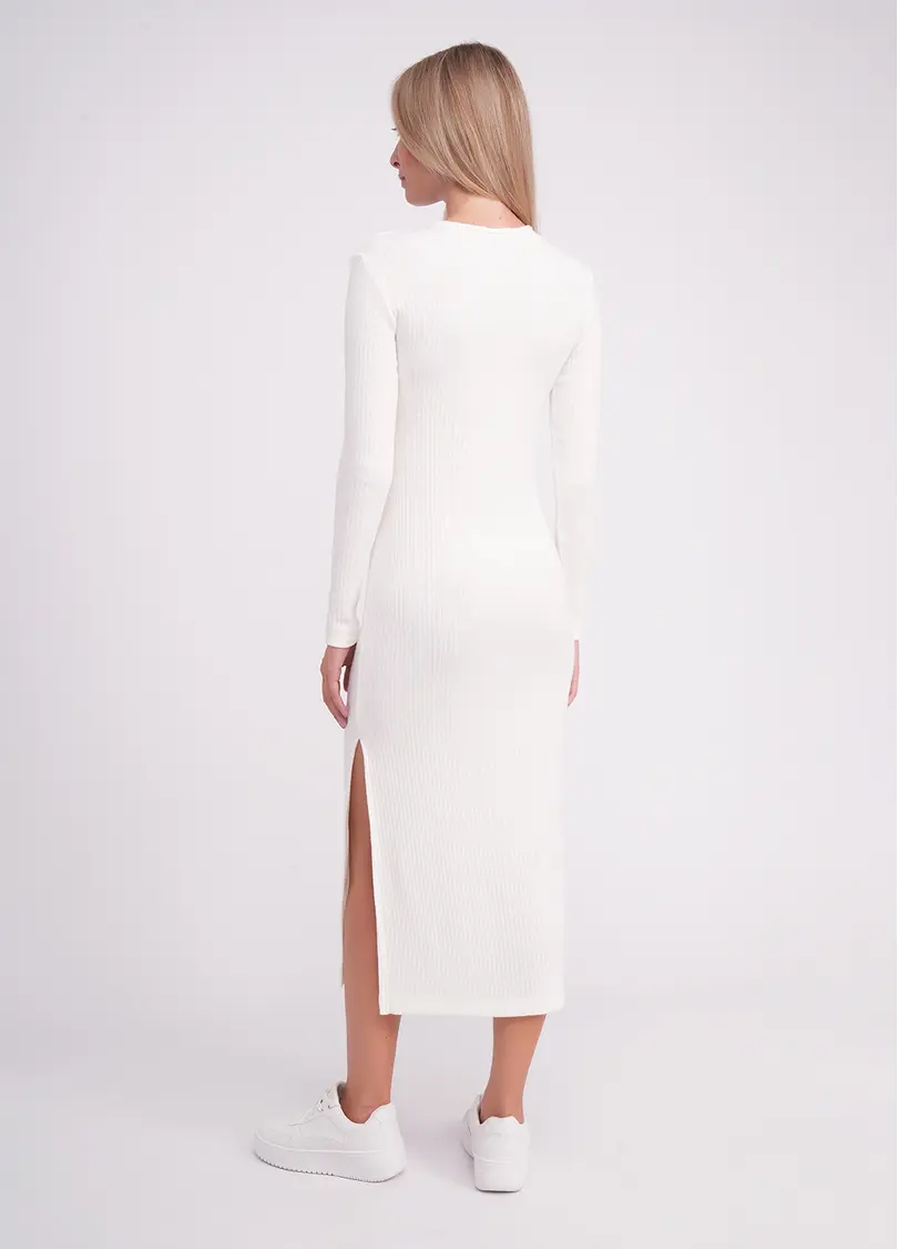 Трикотажна сукня міді MOSSLINES 8809/150 white dove (білий)