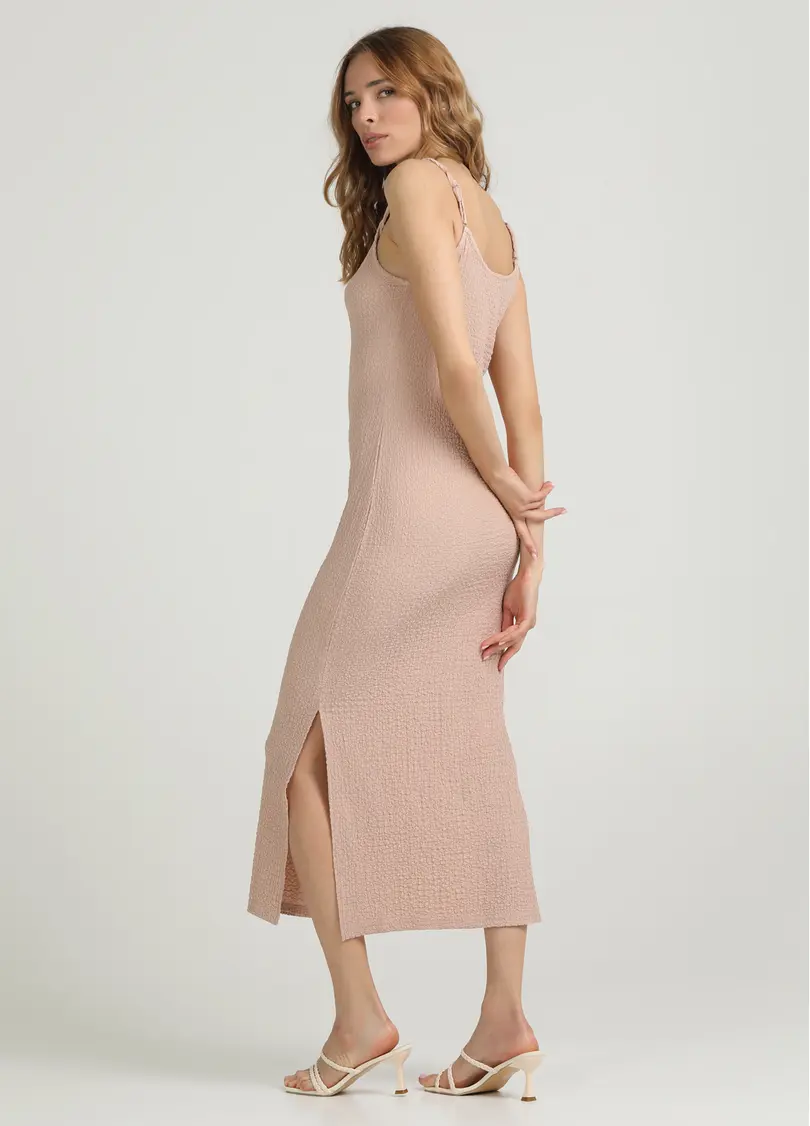 Сукня міді з жатої тканини WHISPERED FOLDS 8901/260 light beige (бежевий)