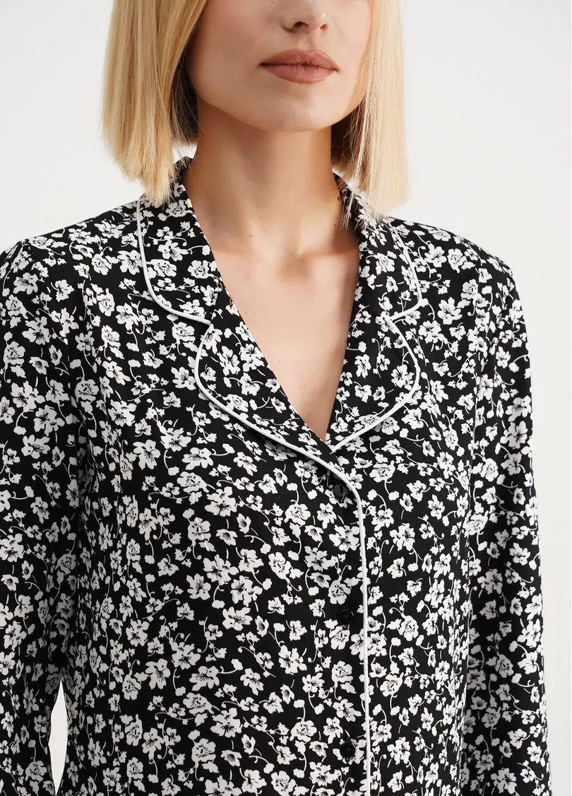 Сукня-сорочка у квітковий візерунок WILDFLOWERS 8804/040 black (чорний)