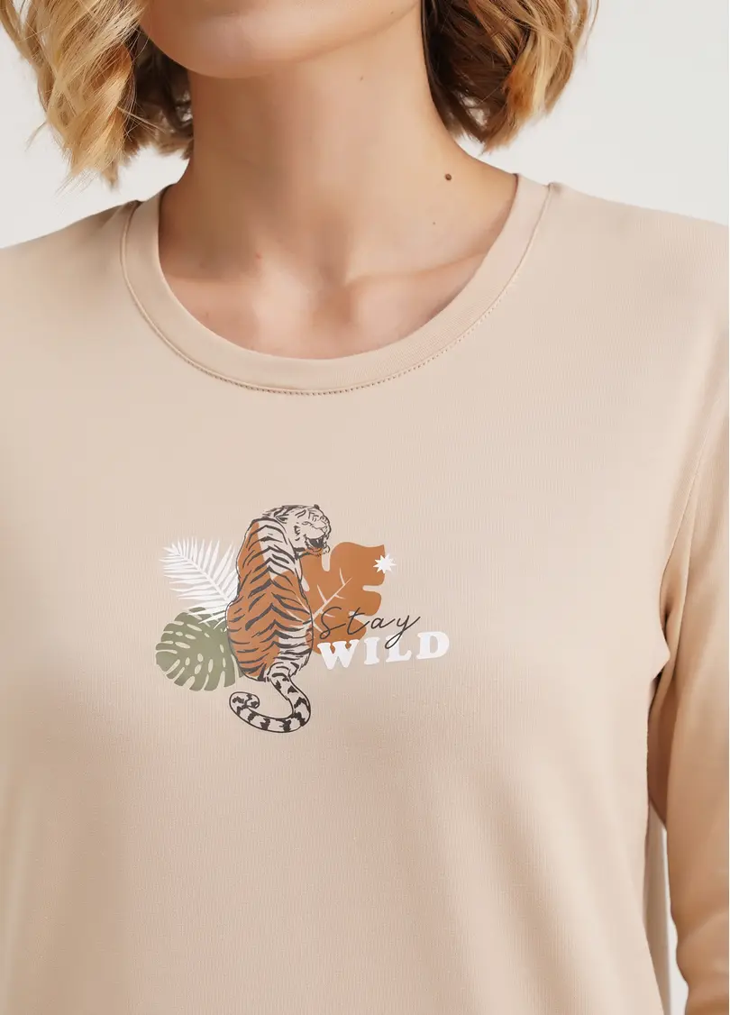Нічна сорочка з бавовни AMOUR 8309/010 beige (бежевий)