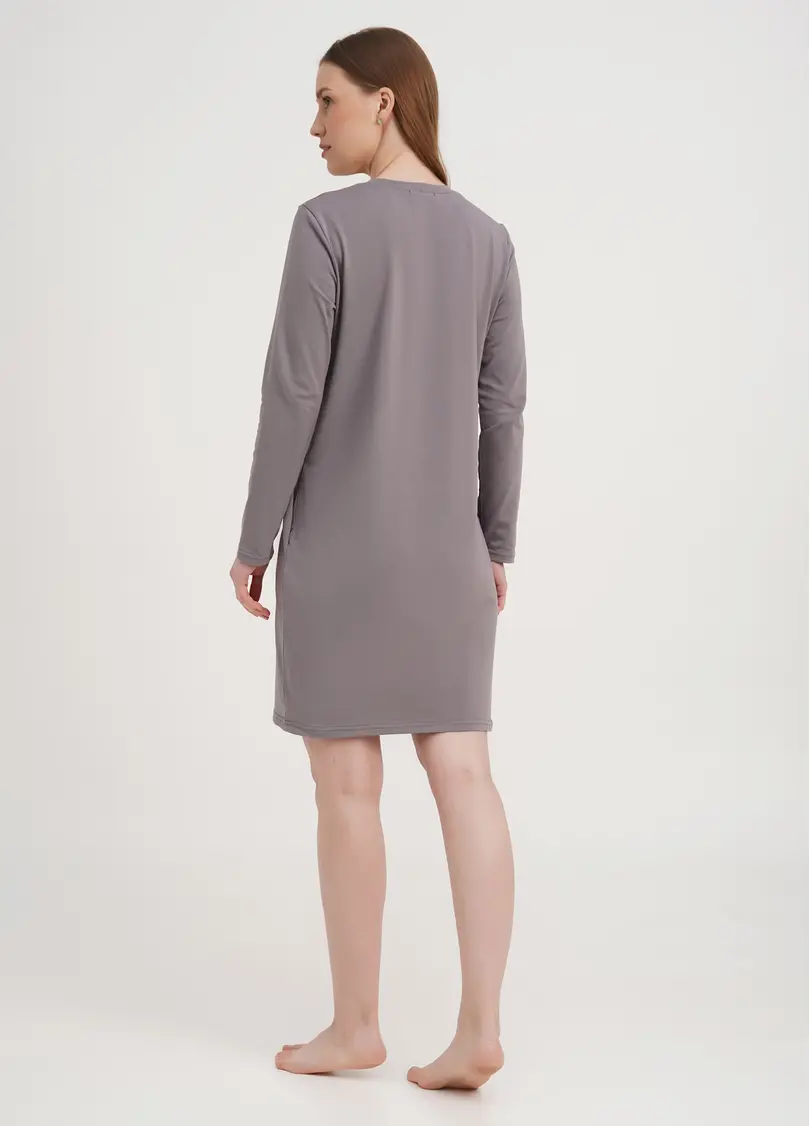 Нічна сорочка з довгими рукавами AMOUR 8319/010 grey (сірий)