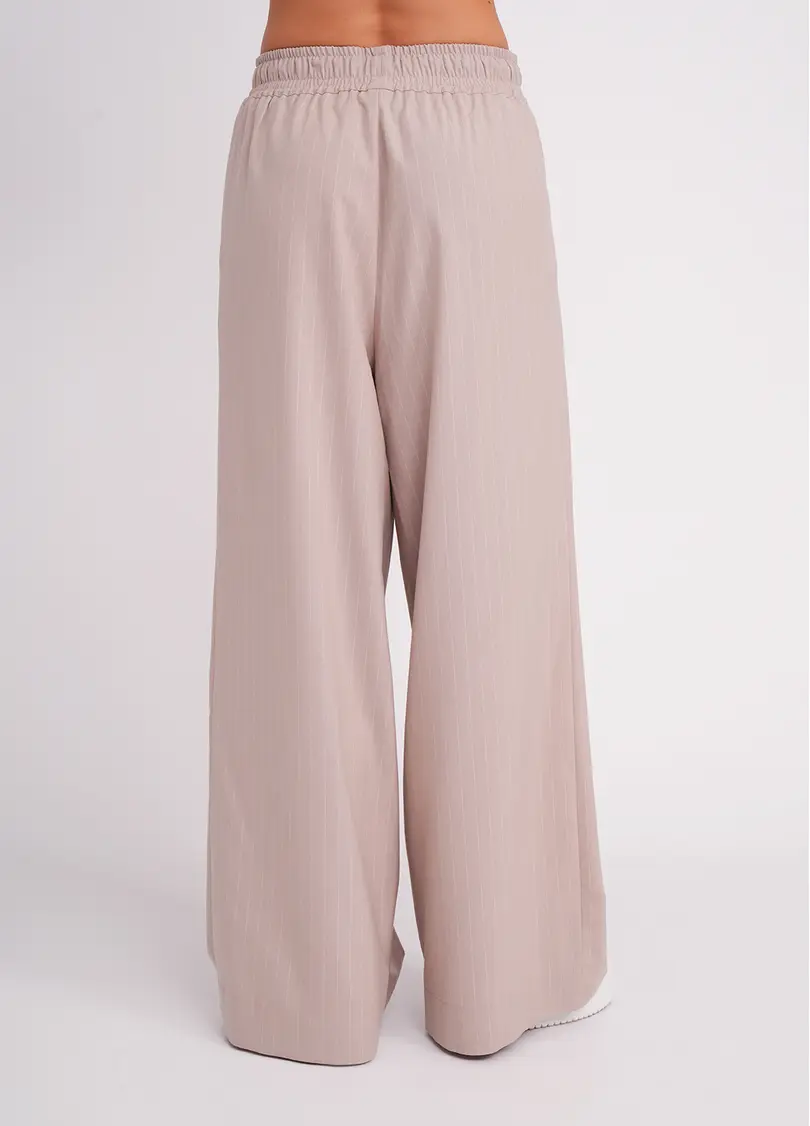 Штани-палаццо з високим вмістом віскози GRACEFUL TAILORING 4331/200 beige/stripe (бежевий)