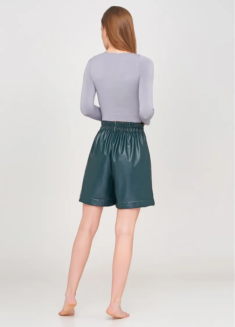 Шорти зі штучної шкіри LEATHER LEGS 4206/090 (зелений)