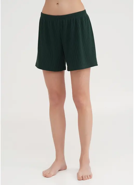 Короткі шорти в рубчик RIB 4209/010 khaki (зелений)