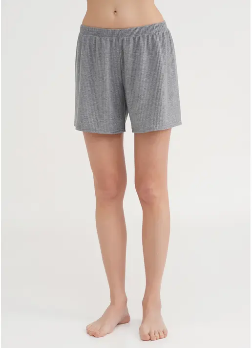 Короткі шорти в рубчик RIB 4209/010 light grey (сірий)