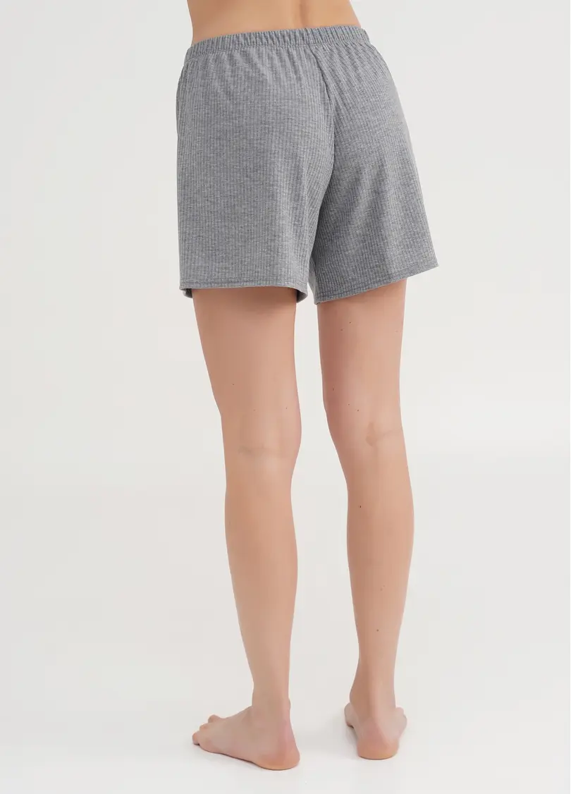 Короткі шорти в рубчик RIB 4209/010 light grey (сірий)