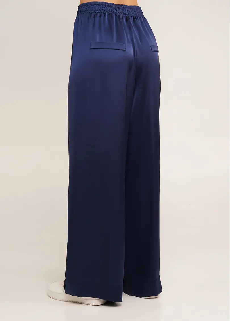 Штани палаццо шовкові ROYAL SILK 4329/050 navy (синій)