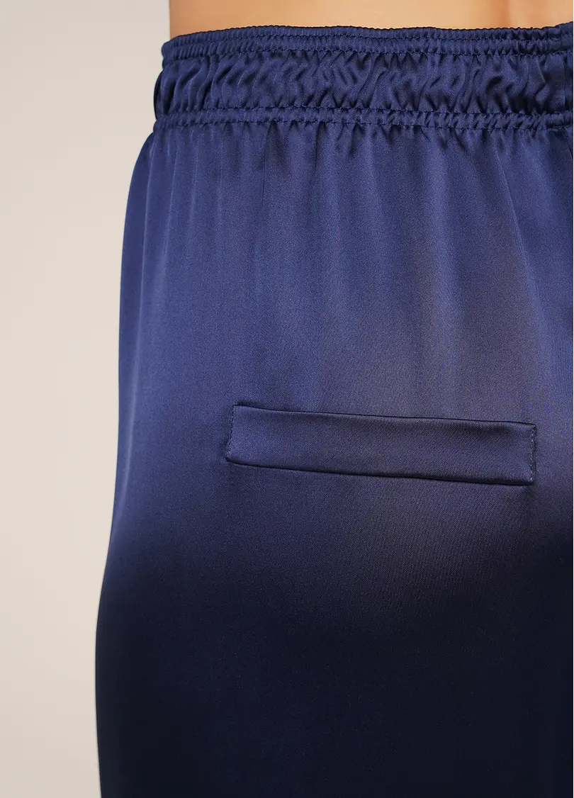 Штани палаццо шовкові ROYAL SILK 4329/050 navy (синій)