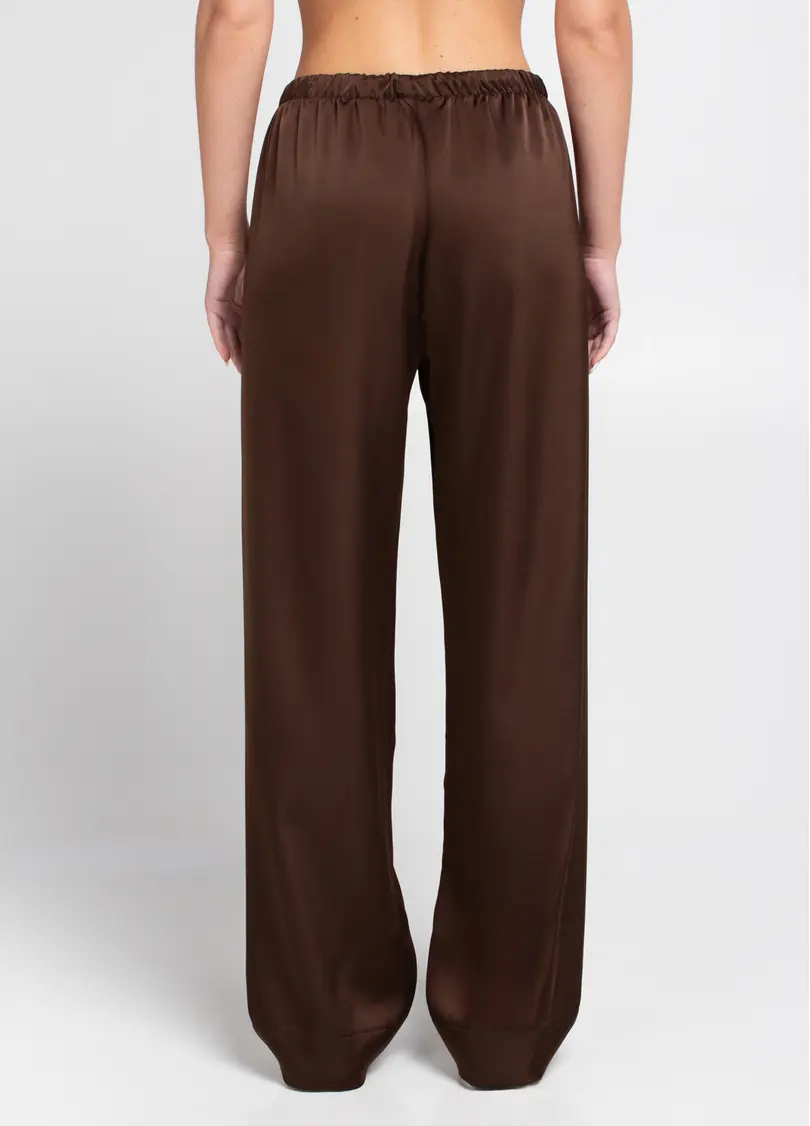 Шовкові штани на кулісці ROYAL SILK 4332/050 chocolate brown (коричневий)