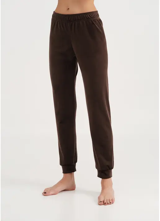 Жіночі велюрові штани SOFT WINTER 4308/080 brown (коричневий)