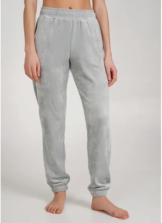Штани велюрові внизу з гумкою SOFT WINTER 4312/080 grey (сірий)