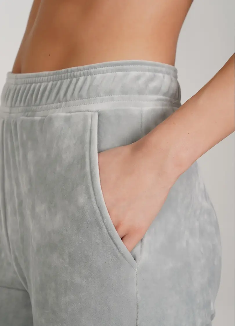 Штани велюрові внизу з гумкою SOFT WINTER 4312/080 grey (сірий)
