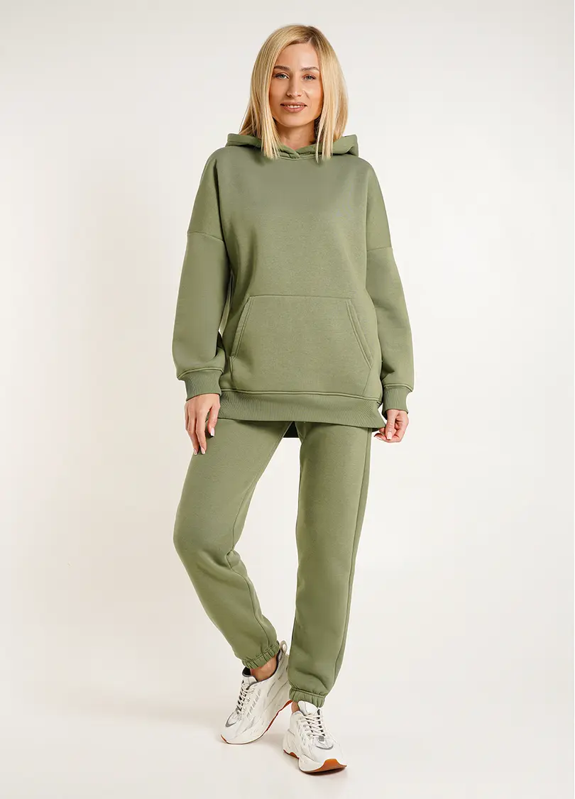 Спортивні штани на флісі SPORT STYLE 4312/170 olive (зелений)