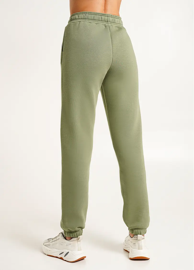 Спортивні штани на флісі SPORT STYLE 4312/170 olive (зелений)