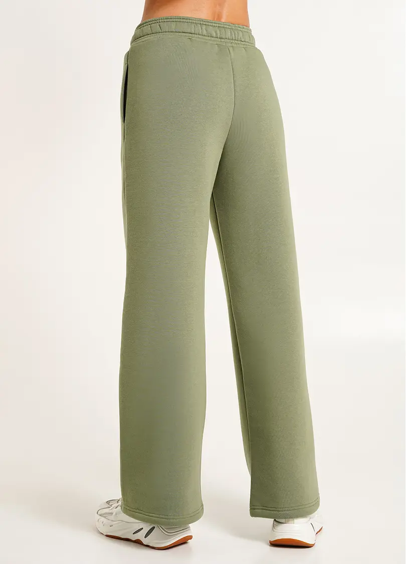 Широкі штани на флісі SPORT STYLE 4323/170 olive (зелений)