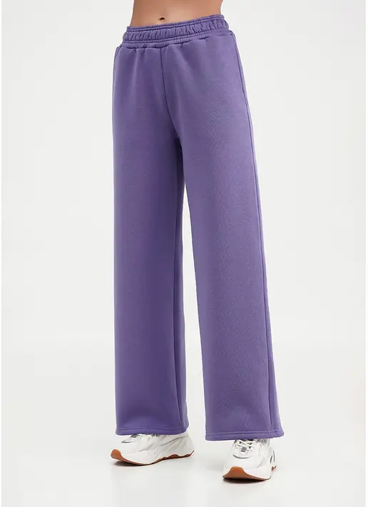 Широкі штани на флісі SPORT STYLE 4323/170 plum (фіолетовий)