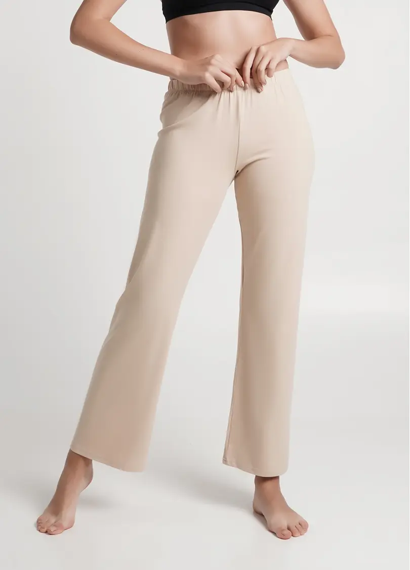 Штани з бавовни піжамні SPRING FLOWERS 4315/010 beige (бежевий)