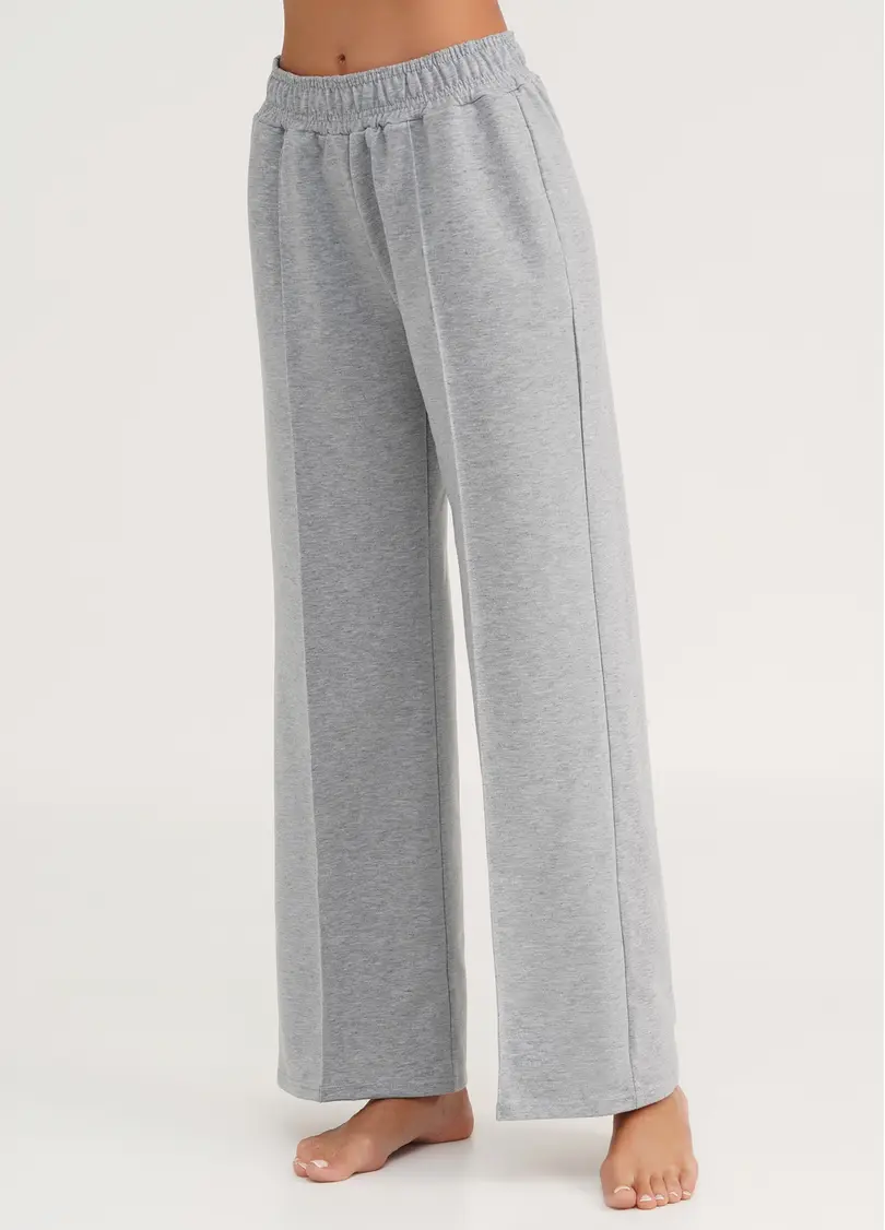 Спортивні штани широкі STREET STYLE 4306/180 light grey melange (сірий)