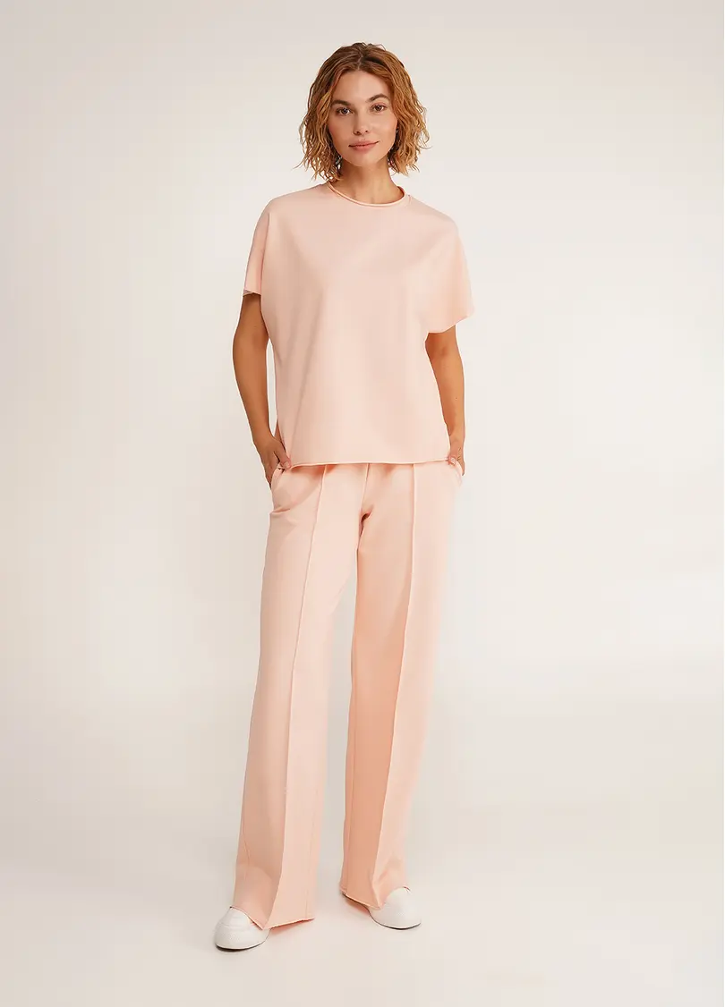 Спортивні штани широкі STREET STYLE 4306/180 peach pink (рожевий)