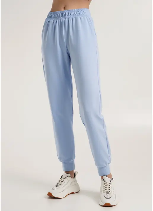 Штани з двохнитки на манжетах STREET STYLE 4322/180 blue (блакитний)