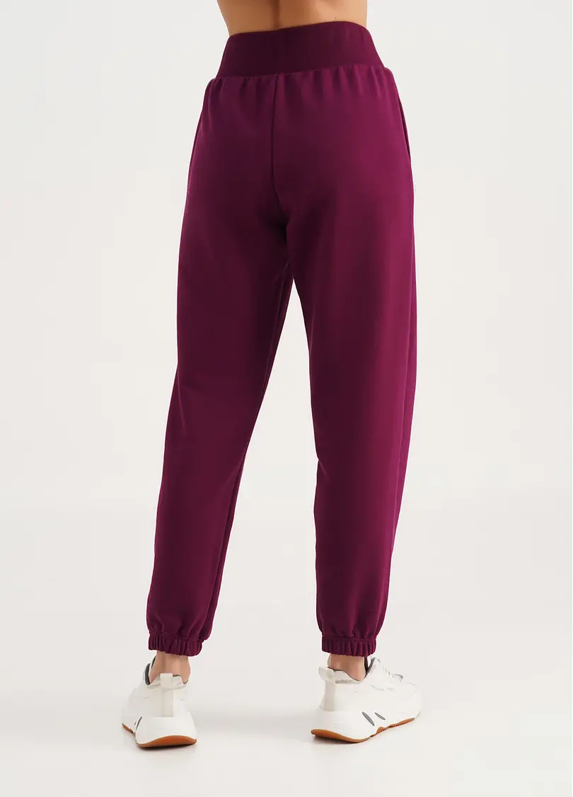 Спортивні штани з трьохнитки з широким поясом STREET STYLE 4325/160 magenta purple (фіолетовий)
