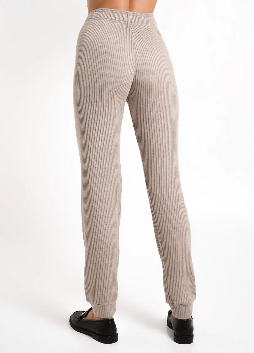 Штани на манжетах рубчик WARMLY TOUCH 4308/150 dark beige (бежевий)