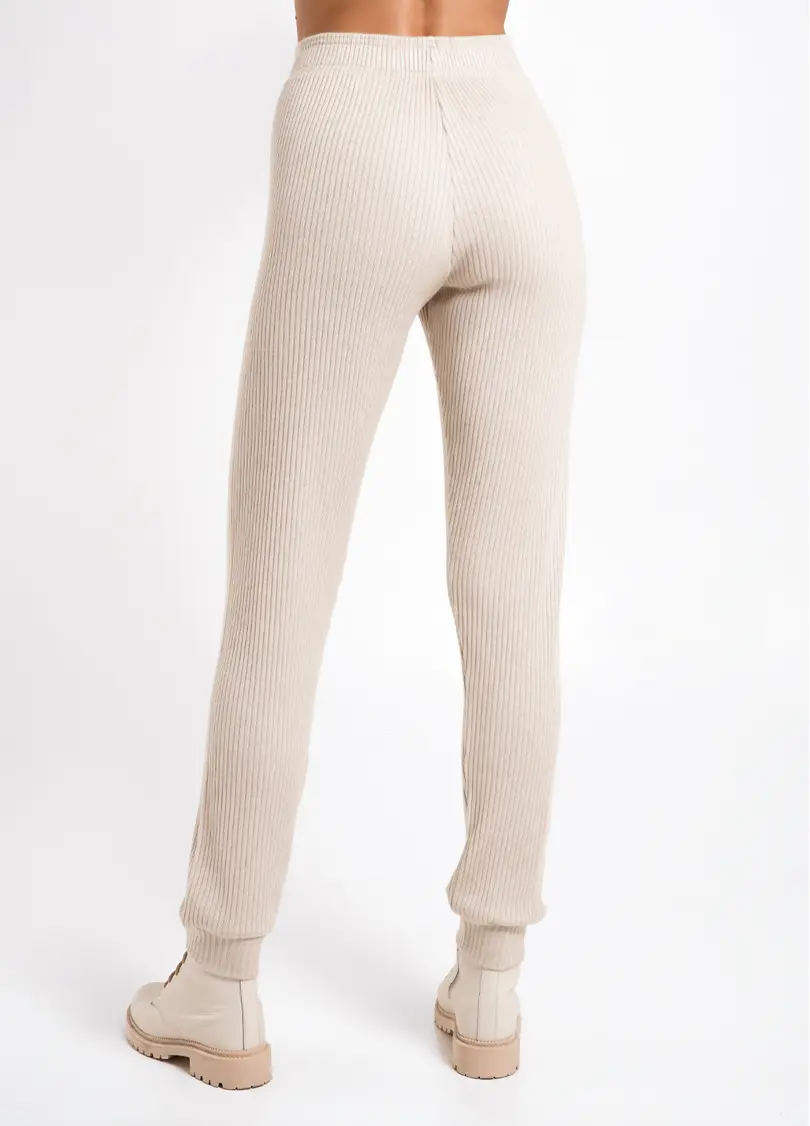 Штани на манжетах рубчик WARMLY TOUCH 4308/150 light beige (бежевий)