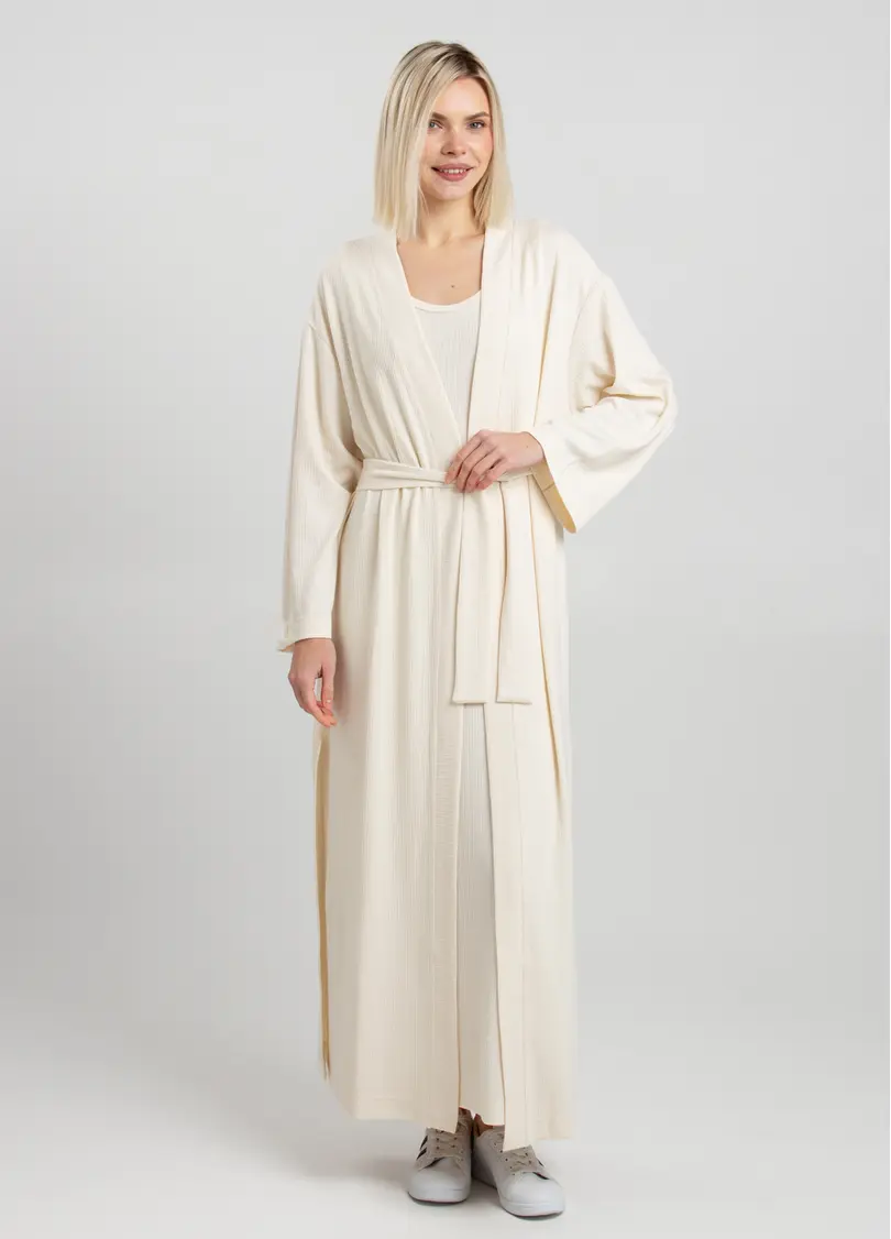 Довгий кардиган ESSENTIAL MILK 7402/320 light cream (молочний)