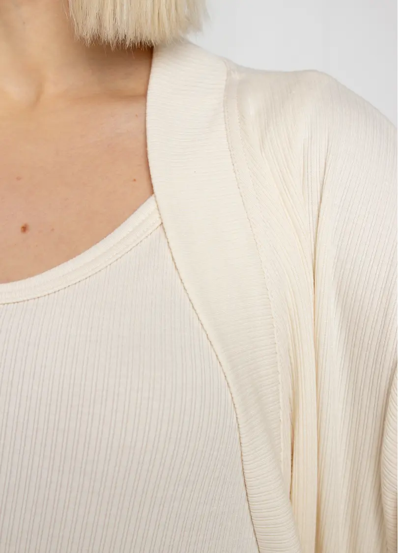 Довгий кардиган ESSENTIAL MILK 7402/320 light cream (молочний)
