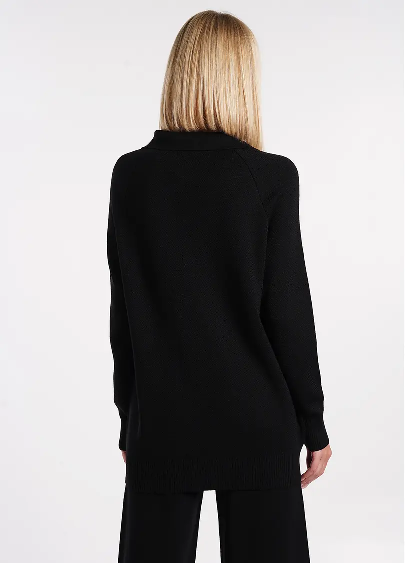 Джемпер поло подовжений FREYJA 4422/230 black (чорний)