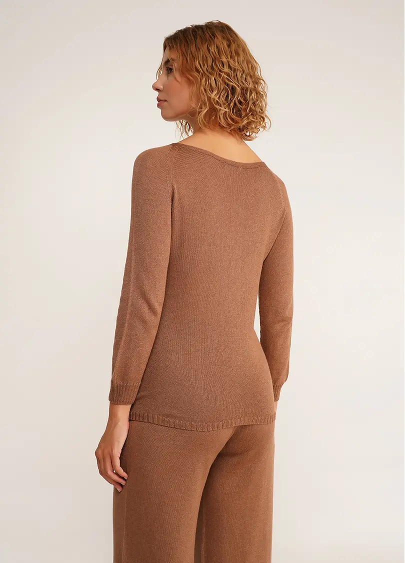 Бавовняний джемпер FREYJA CTN 4419/230 dark brown (коричневий)