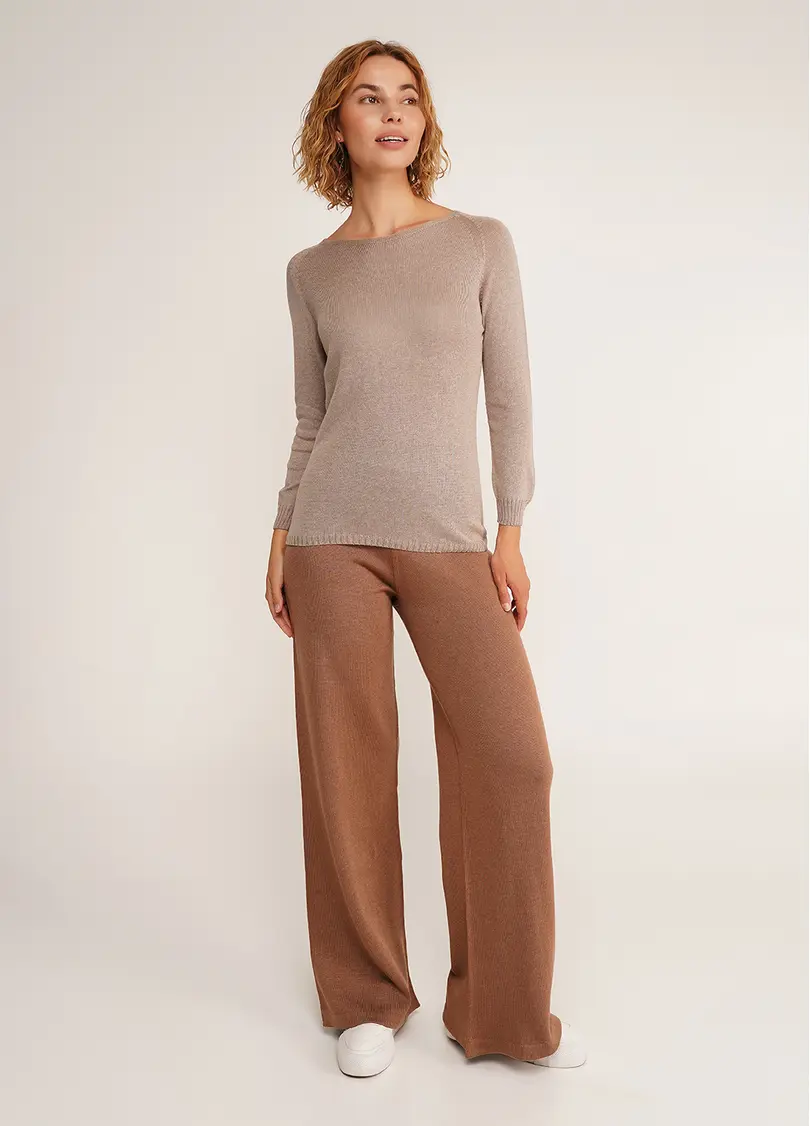 Бавовняний джемпер FREYJA CTN 4419/230 light brown (коричневий)