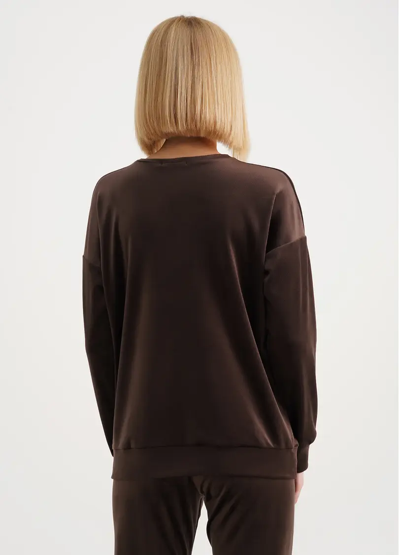 Світшот з велюру SOFT WINTER 4405/080 brown (коричневий)