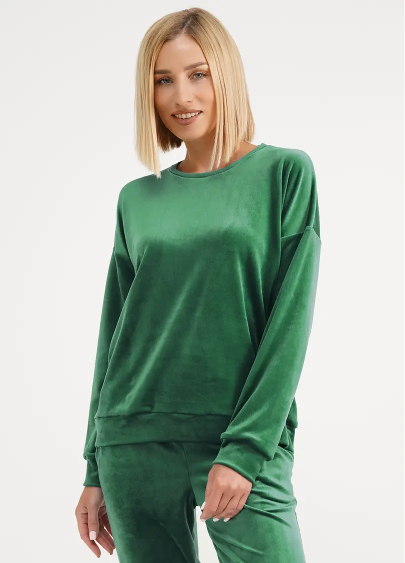 Світшот з велюру SOFT WINTER 4405/080 emerald (зелений)